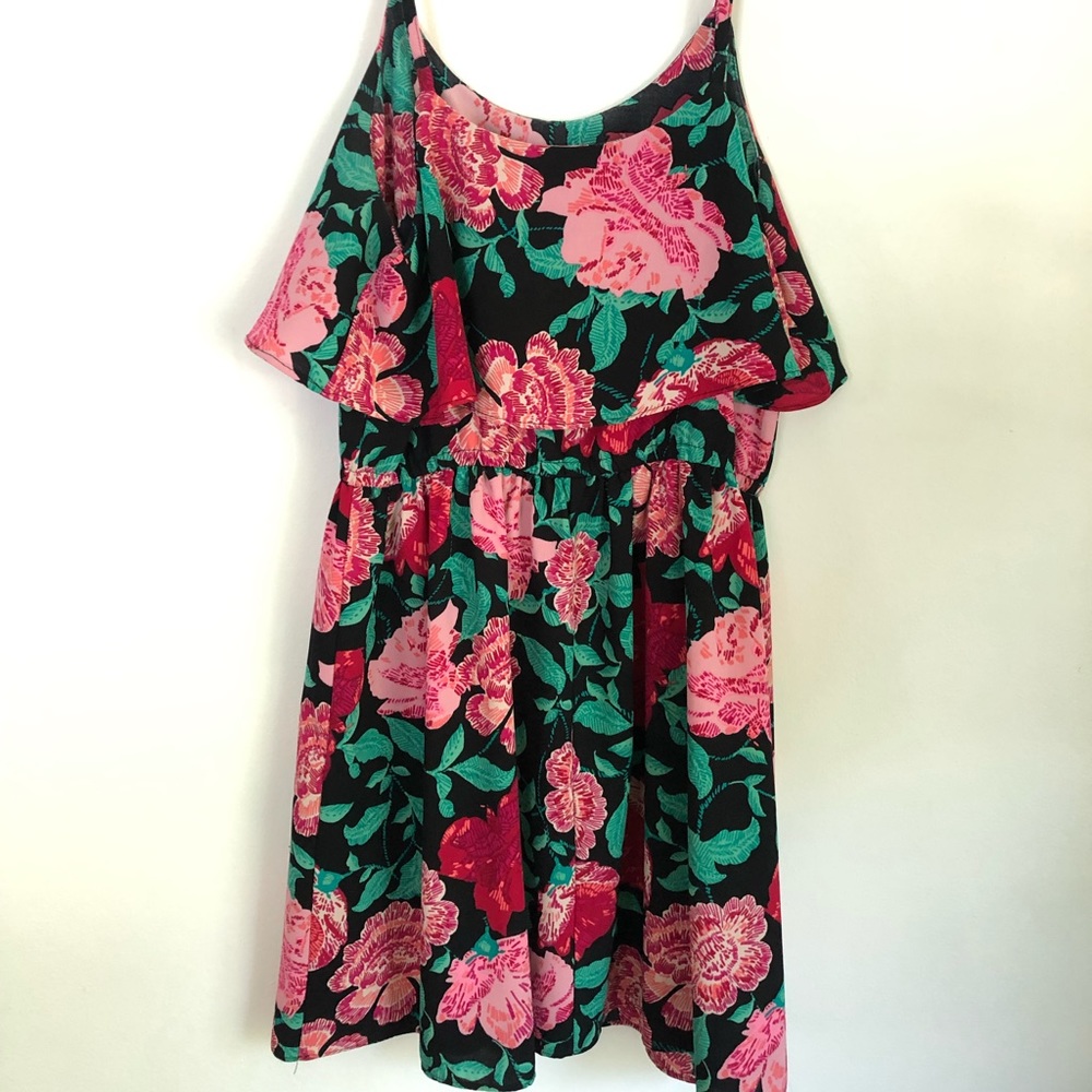Floral Print Dress with Adjustable Straps